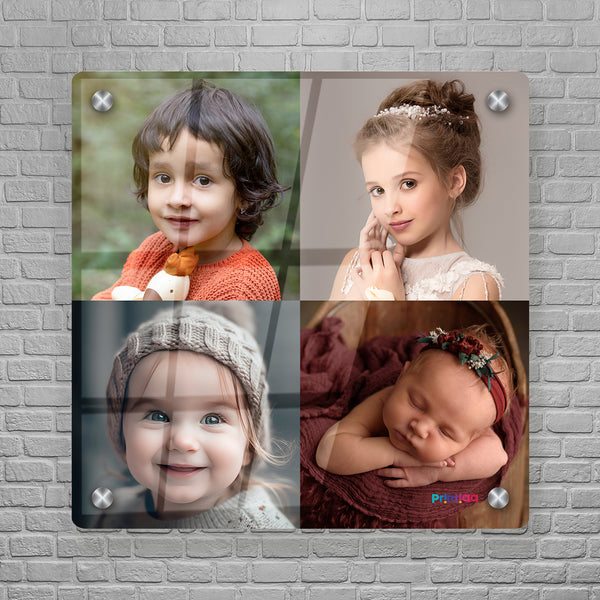 Personalized Square Acrylic Collage HD Photo Print